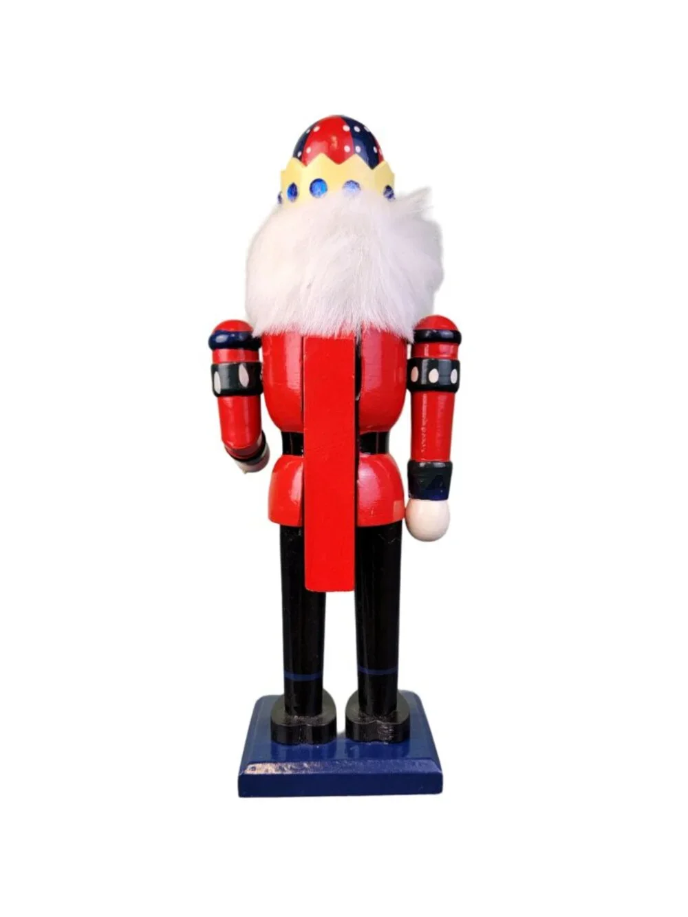 Colorful King Vintage 12 Inch Nutcracker Christmas Home Decor Holiday Jewel Blue